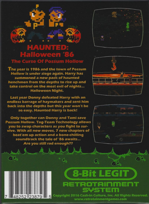 Haunted - Halloween '86 (Homebrew) — Box back